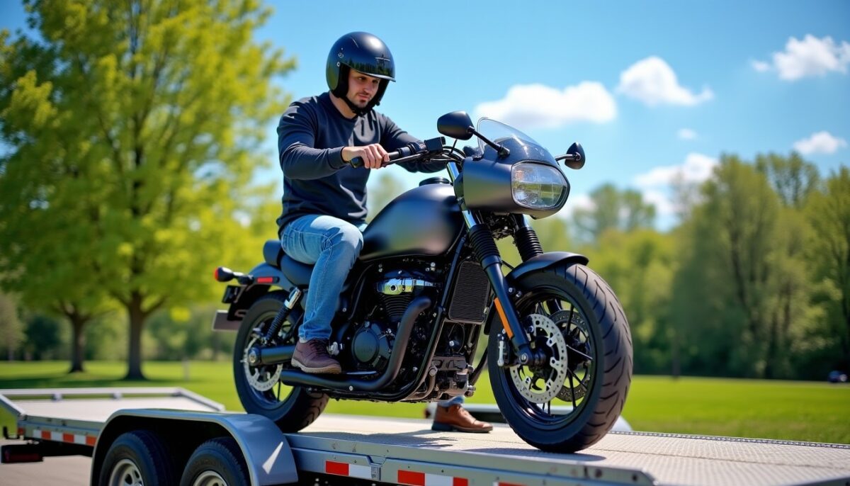Les clés pour bien arrimer sa moto sur une remorque ou un plateau en toute sécurité