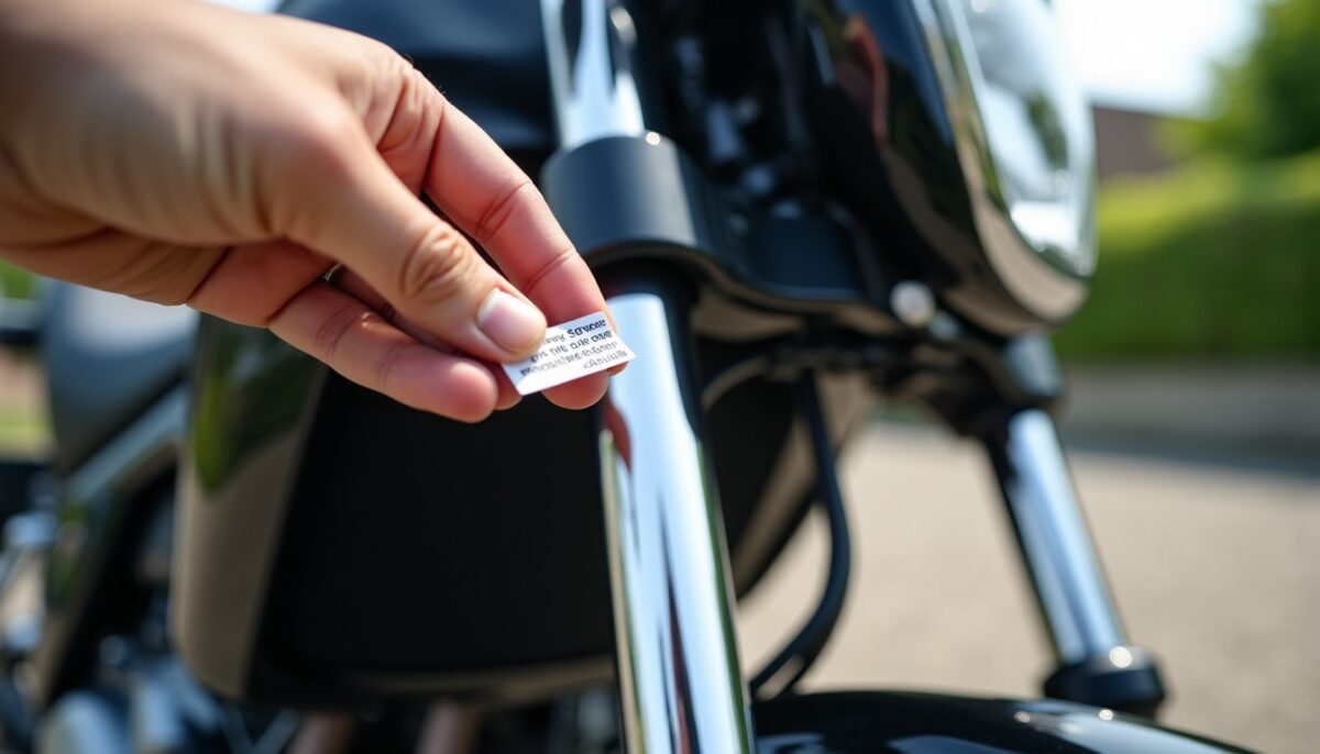 Comment et où apposer la vignette d’assurance sur votre moto ?